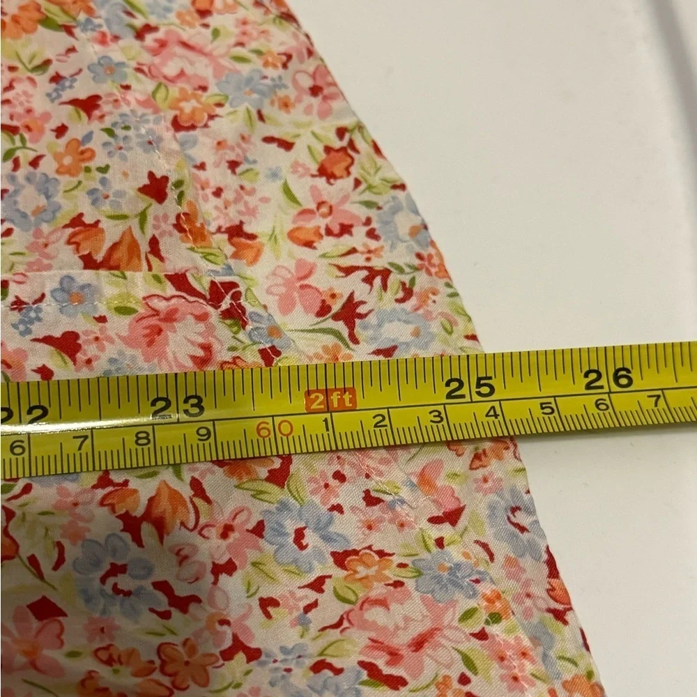 Tommy Hilfiger Floral Button-Down Blouse – Size 4 Short Sleeve Statement Collar